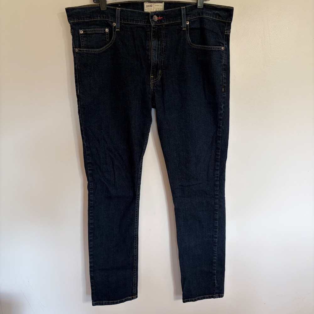 CCS Authentic Denim Mens Skinny Fit Jeans Dark Wash Indigo 38x32‎